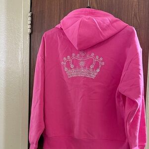 PINK Victoria's Secret Rhinestone Logo Hoodie